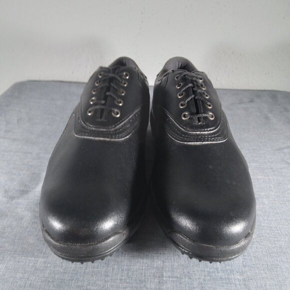 FootJoy Mens GREENJOYS Black Golf Shoes Size 9.5 M Traction Cleat Sole 45462 EUC - Picture 10 of 12